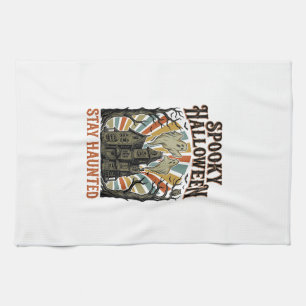 Paño De Cocina Camiseta de Halloween de Casa Embrujada con Fantas