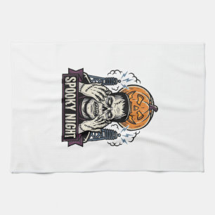Paño De Cocina Camiseta de Halloween de monstruo con grabado de l