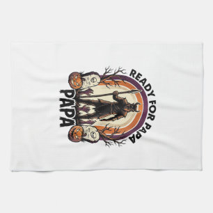 Paño De Cocina Camiseta de Papá de Halloween Vintage Cementerio A