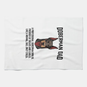 Paño De Cocina Camiseta de Papá Doberman Grabado Vintage Amante d