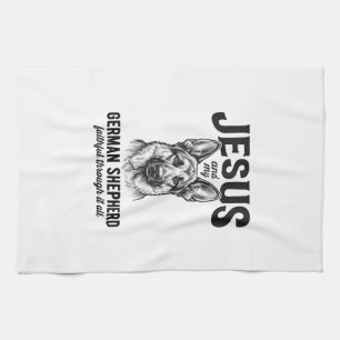 Paño De Cocina Camiseta de pastor alemán de fe para el amor de pe