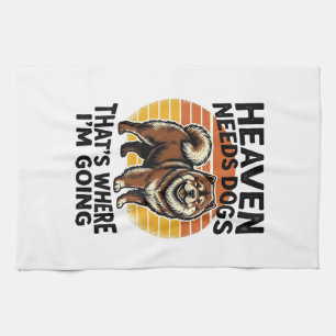 Paño De Cocina Camiseta de perro Chow Chow Heaven Tributo Grabado