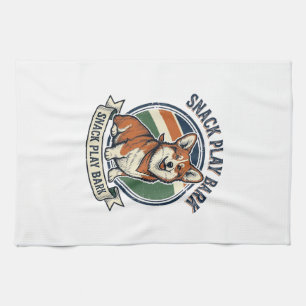 Paño De Cocina Camiseta de perro Corgi divertida grabación vintag