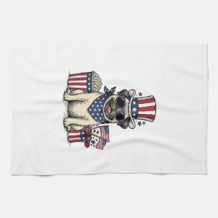 Paño De Cocina Camiseta de perro de diseño de grabado vintage de 