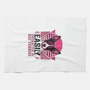 Paño De Cocina Camiseta de perro Terrier Rat Vintage Fácilmente D