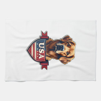 Paño De Cocina Camiseta de perro vintage de herencia de retriever