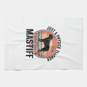 Paño De Cocina Camiseta de perro vintage de mastín ama el profeso