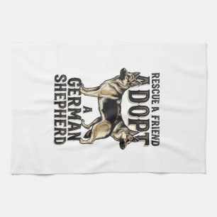 Paño De Cocina Camiseta de rescate de perro vintage de adopción d