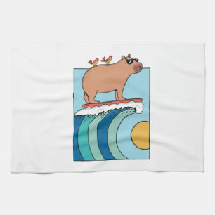 Paño De Cocina Camiseta De Surf Capybara 539