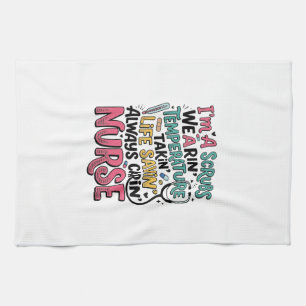 Paño De Cocina Camiseta de temperatura de matorrales de enfermera