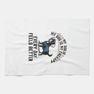 Paño De Cocina Camiseta de Terapia Canina Regalo de Perro Grabado
