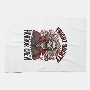 Paño De Cocina Camiseta de terror vintage Diseño de cráneo de la 