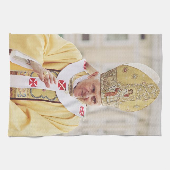 Paño De Cocina Camiseta del Papa Benedicto XVI (Horizontal)