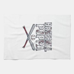 Paño De Cocina Camiseta Diseño Grabado Vintage Baseball Poppa_1