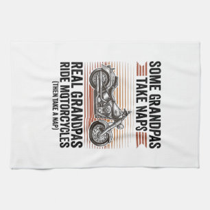 Paño De Cocina Camiseta divertida de grabado vintage de motocicle