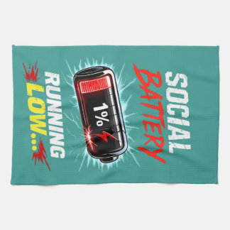 Paño De Cocina Camiseta Divertida para Introvertidos Batería Soci