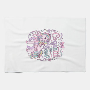 Paño De Cocina Camiseta gráfica pastel linda de unicornio lazo Co