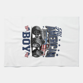 Paño De Cocina Camiseta Patriótica Vintage Camión Monstruo Niño A