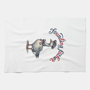 Paño De Cocina Camiseta Patriótica Vintage Padre Fundador Ganso D