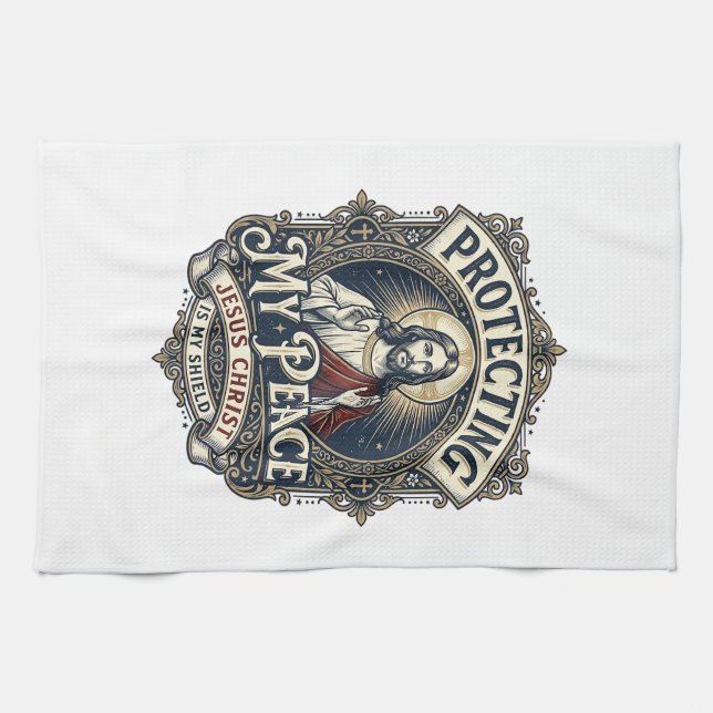 Paño De Cocina Camiseta Respeto Propio Límites Jesús Fe Basada De (Horizontal)