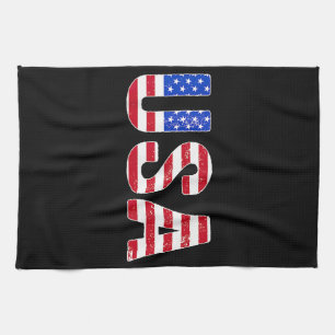 Paño De Cocina Camiseta USA Bandera Americana Patriótica Hombres 