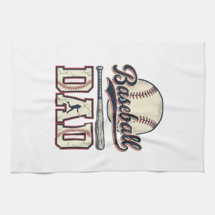 Paño De Cocina Camiseta Vectorial Vintage Baseball Dad_1