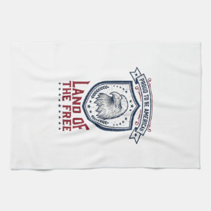 Paño De Cocina Camiseta Vintage Águila del Escudo Americano Patri