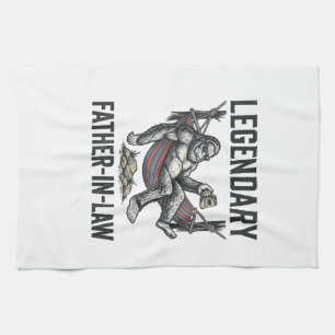 Paño De Cocina Camiseta Vintage de Sasquatch Suegro Legendario De