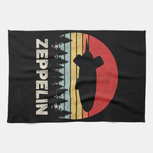 Paño De Cocina Camiseta Vintage Retro Zepelín Dirigible Aerostato