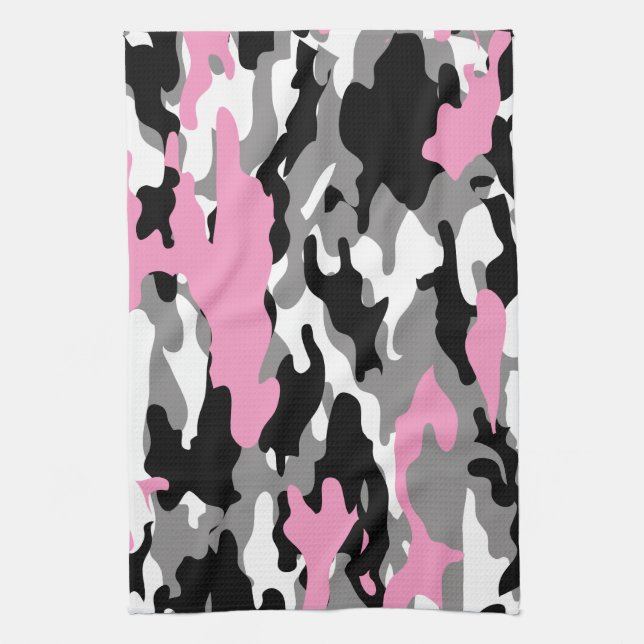Paño De Cocina Camo rosado (Vertical)