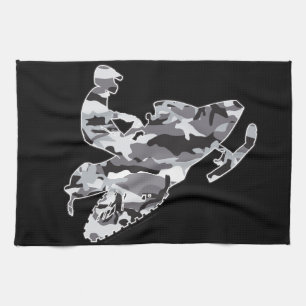 Paño De Cocina Camoflage gris Snowmobiler