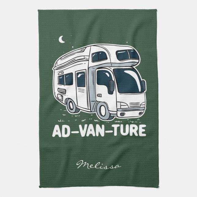 Paño De Cocina Camper Van Camping Adventure (Vertical)