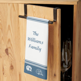 Paño De Cocina Campers retro de nombre de familia personalizado e