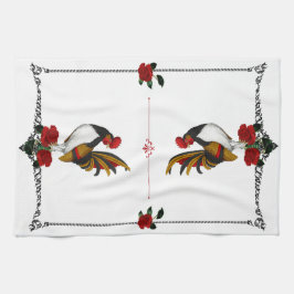 Paño De Cocina Campesina francesa Rooster Red Black Gold