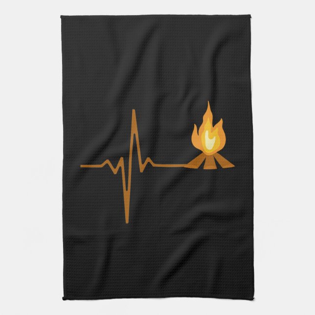 Paño De Cocina Campfire Heartbeat Camping (Vertical)