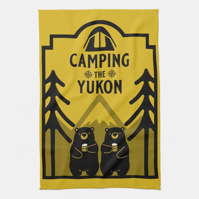 Paño De Cocina Camping El Río Yukón Canadá (Vertical)