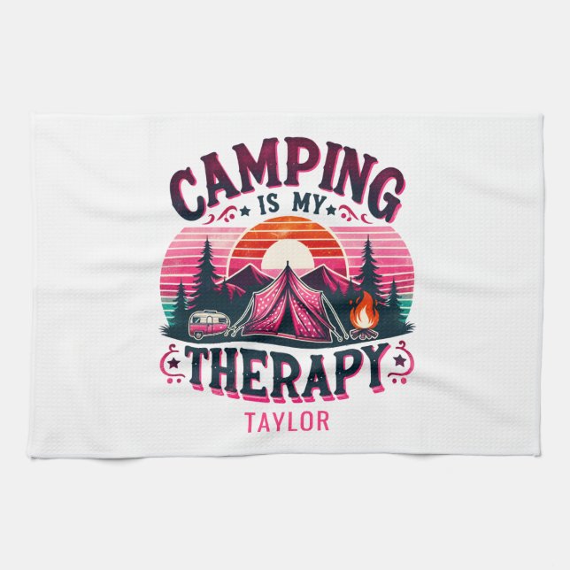 Paño De Cocina Camping Es Mi Terapia (Horizontal)