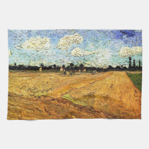 Paño De Cocina Campo comprimido (los Furrows) de Vincent van Gogh