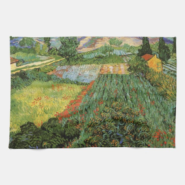 Paño De Cocina Campo con amapolas de Vincent van Gogh (Horizontal)