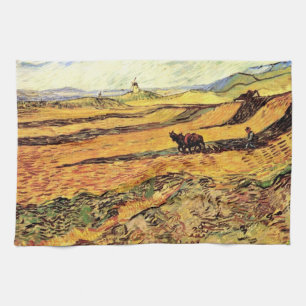 Paño De Cocina Campo con Labrador y Molino por Vincent van Gogh