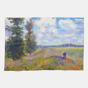 Paño De Cocina Campo de amapola, Argenteuil, Claude Monet, 1875
