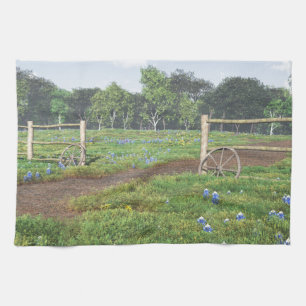 Paño De Cocina Campo de Bluebonnets