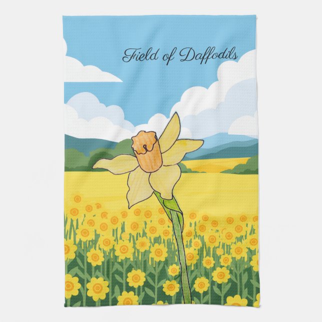 Paño De Cocina Campo de Narcisos (Vertical)