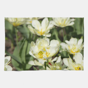 Paño De Cocina Campo de tulipanes blancos Foto
