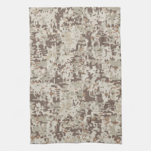 Paño De Cocina Camuflaje digital estilo beige desierto