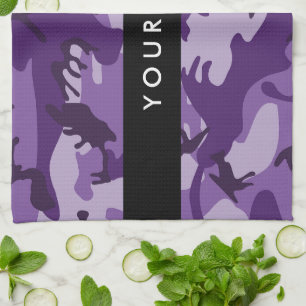 Paño De Cocina Camuflaje púrpura Tu nombre Personaliza