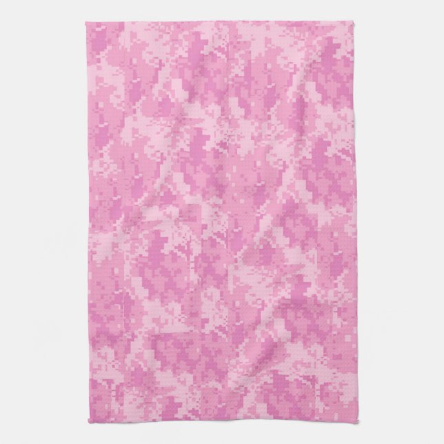 Paño De Cocina Camuflaje rosa ACU Camo Camouflage Girly Kitchen D (Vertical)