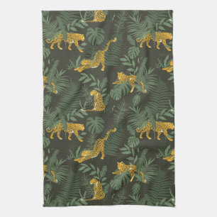 Paño De Cocina Camuflaje Tropical Jungla Patrón Leopardo Jungla