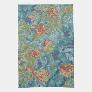 Paño De Cocina Camuflaje y flores