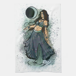 Paño De Cocina Cáncer Belly Zodiac MoonChild Goddess